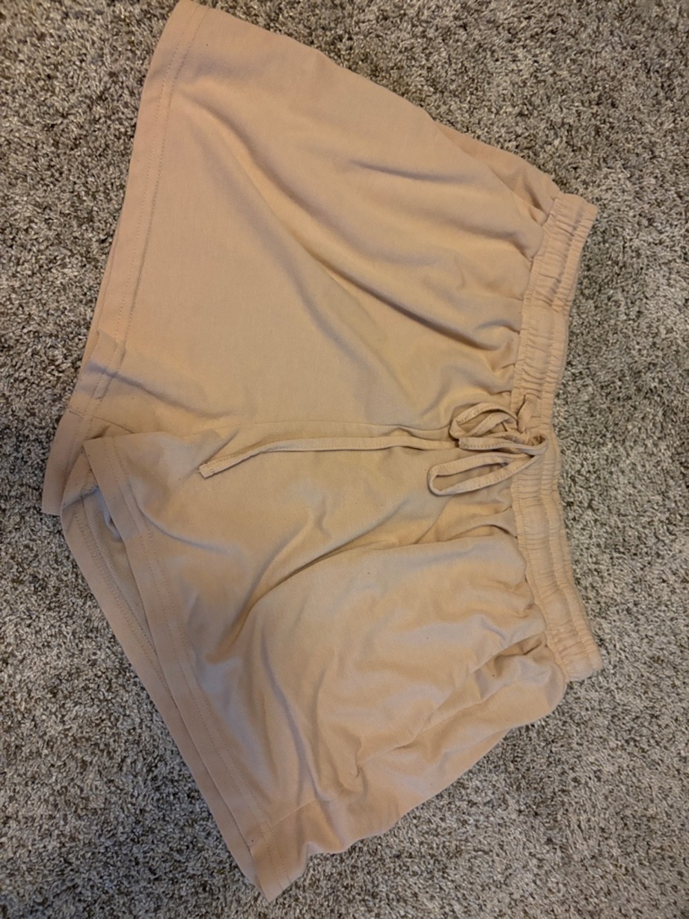 Amazon Neutral Camel Tan Drawstring Lounge Shorts Size L